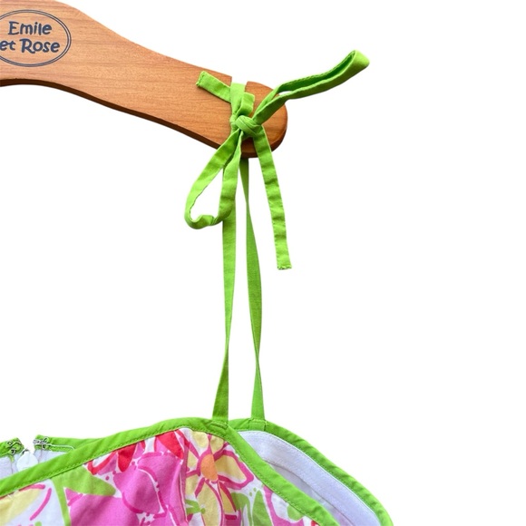 Lilly Pulitzer Pink & Kelly Green Tropical Elephant Sundress Sz- 10 - Picture 10 of 15